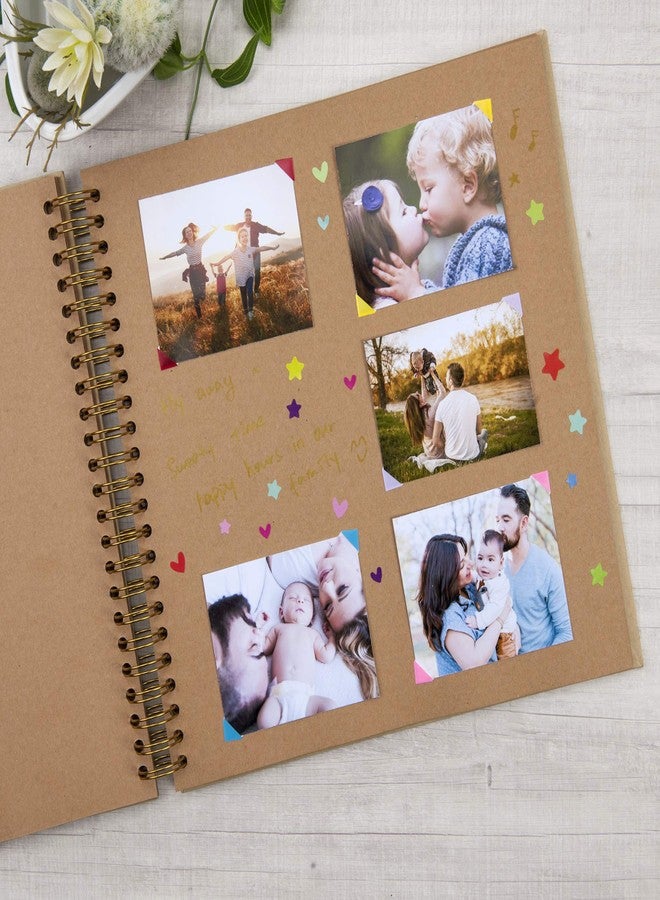 Gearchic 12 x 12 Inch Large DIY Scrapbook Photo Album with Cover Photo 80 Pages Hardcover Craft Paper Photo Album for Guest Book, Anniversary, Valentines Day Gifts (Brown, 12 x 12 inch) - Image 3