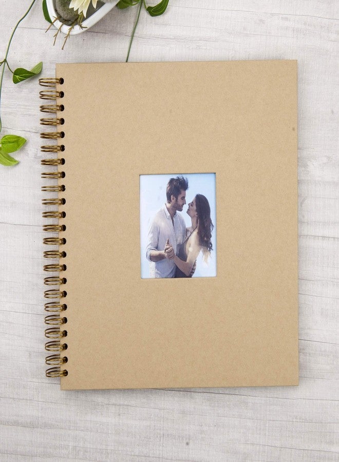Gearchic 12 x 12 Inch Large DIY Scrapbook Photo Album with Cover Photo 80 Pages Hardcover Craft Paper Photo Album for Guest Book, Anniversary, Valentines Day Gifts (Brown, 12 x 12 inch) - Image 2