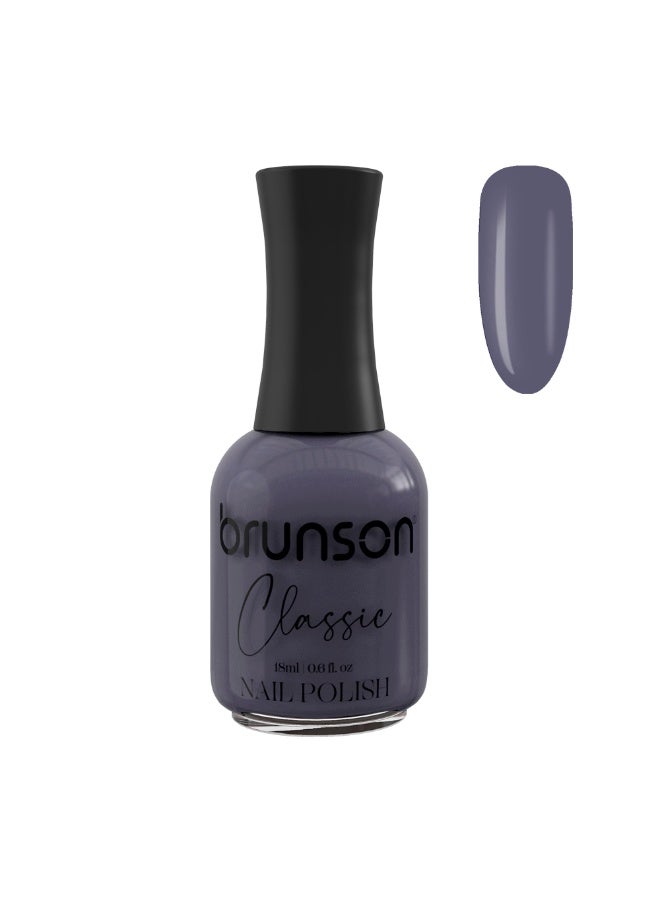 Brunson Classic Nail Polish 18ml Fast Dry Nail Lacquer Nail Harderner Normal Polish Glossy Gel Effect Quick Air Dry Long-Lasting Natural Nail Enamel Salon Quality Manicure Pedicure Regular Polish - Image 1