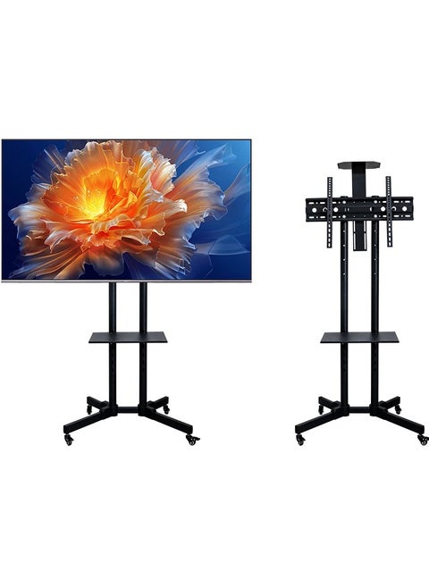 Universal TV Stand Mount 32 inch to 70 inch TV supported adjustable TV height, strong wheels with break, shelf receiver height adjustable