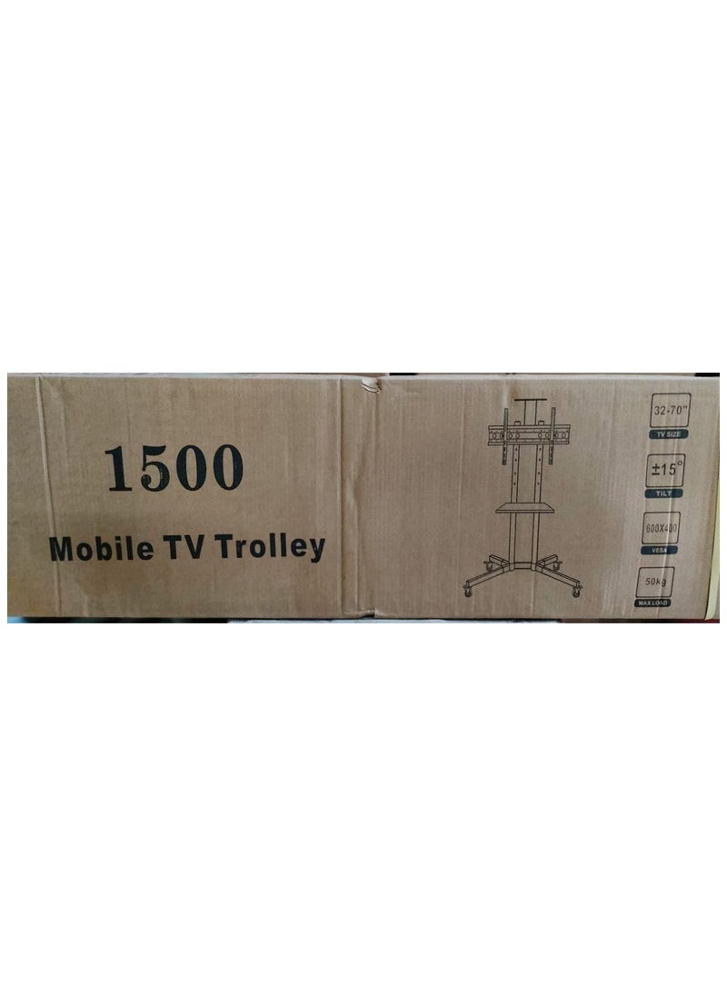 Universal TV Stand Mount 32 inch to 70 inch TV supported adjustable TV height, strong wheels with break, shelf receiver height adjustable