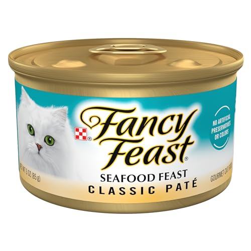 Fancy Feast Purina Fancy Feast Seafood Feast Classic Grain Free Wet Cat Food Pate - (Pack of 24) 3 oz. Cans - Image 1