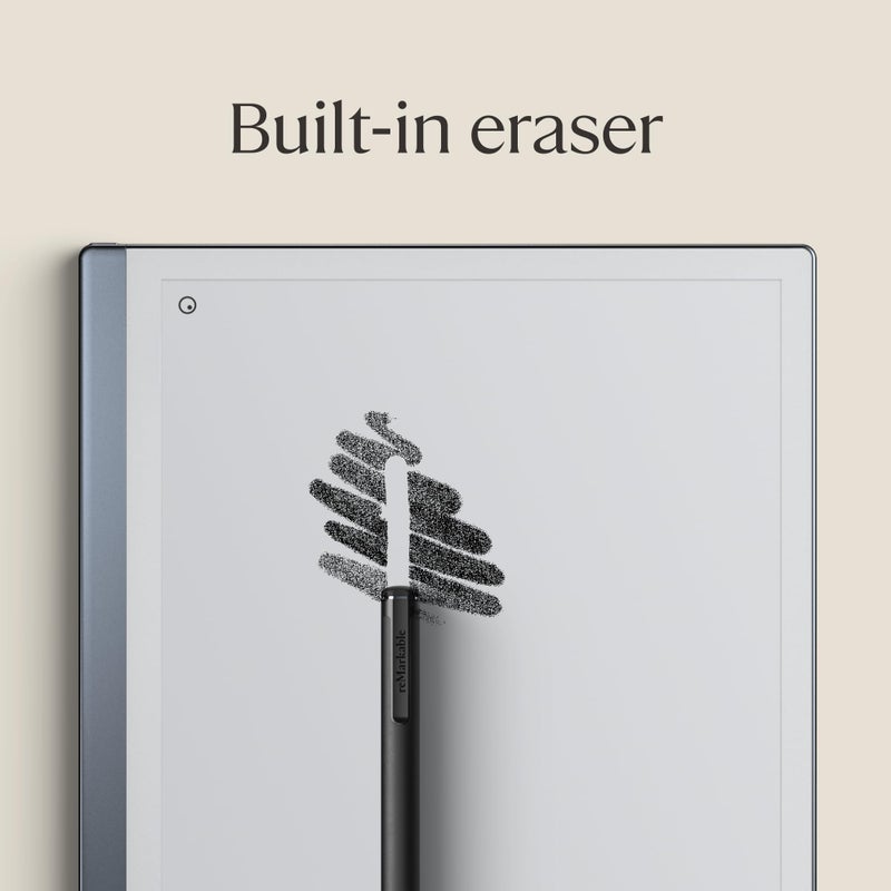 reMarkable Marker Plus The Official reMarkable 2 Pen with Eraser | 9 Felt Replacement Tips | Tilt Sensitivity and 4096 Levels of Pressure Sensitivity | - Image 3