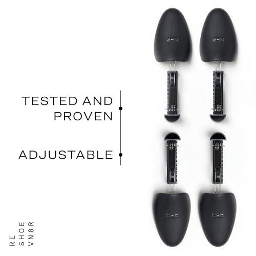 RESHOEVN8R Shoe Trees For Men - Adjustable Shoe Tress for Mens Sneakers Sizes 7-12 - Shoe Stretcher & Shaper for Cleaning Shaping & Crease Prevention - Image 2