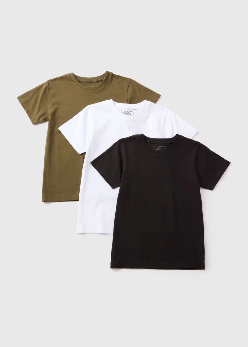 Matalan 3 Pack Boys Multicolour T-Shirts