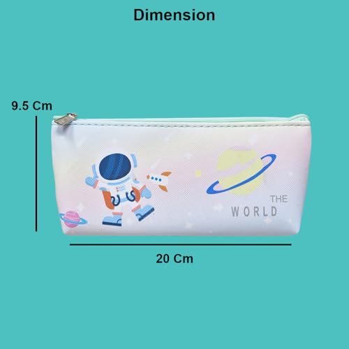 Sidak Astronaut Printed Pencil Pouch with Zipper Lock and Birthday Party Return Gift, Pencil Box, Stationery Pouch, Pencil Pouch for Kids for Kids (Blue) - Image 3