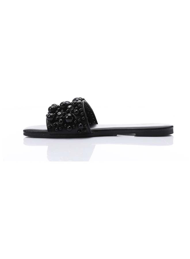 DejaVu Black Design Pearls Slipper  - Image 3