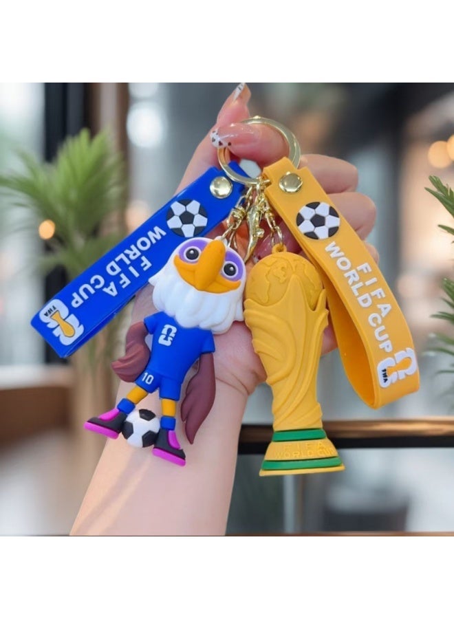 HOMESTAR 4PCS 2026 World Cup Mascot Keychain Set - World Cup Soccer Souvenir, Mascot Pendant Fans Accessories, Football Keyring, Soccer Key Holder, For Backpack Hanging Decoration, Sports World Cup Boys Soccer Key Chain - Image 4