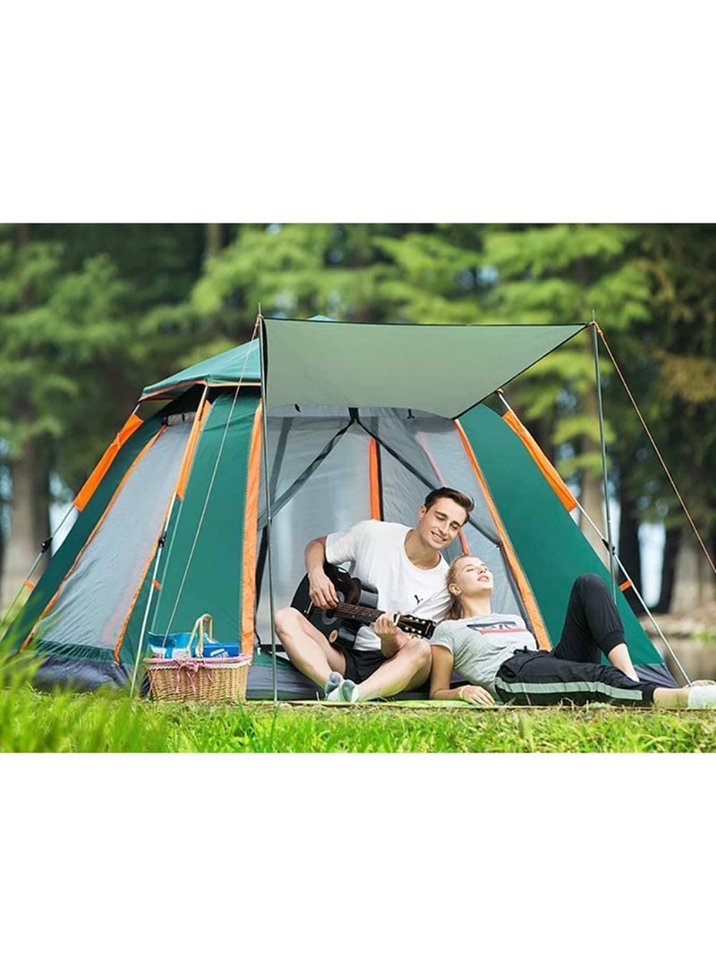 DubaiGallery Heavy-Duty Automatic Open Camping Tent for 4-8 Person with Rainfly, Sunshade Awning, Insect-Proof Mesh Windows & Rugged Support Poles – Quick Setup Outdoor Shelter for Hiking, Backpacking, Desert Camping, Fishing & Picnic Activities - Image 2