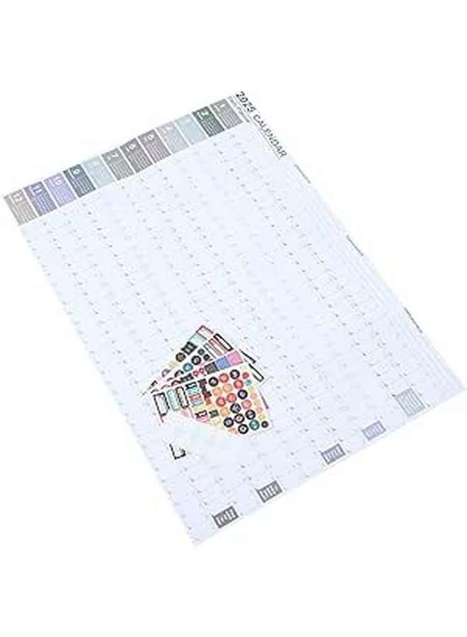 2025 Large Vertical Wall Calendar Planner with Soft Colors for Office Home Schedule Organizer - Image 1