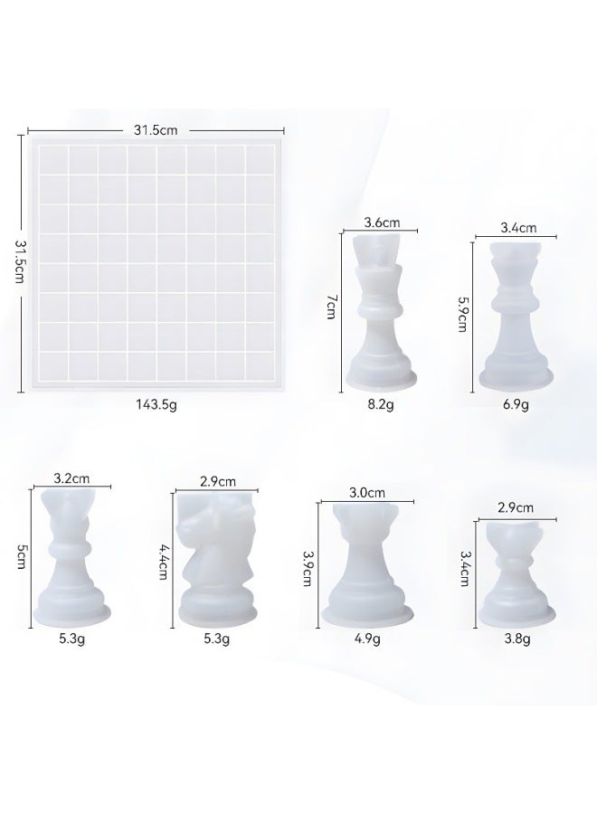 Spot Epoxy Resin Mold Family Entertainment Game Three-dimensional Flag Chess Board Silicone Mold-Specifications:Chess-King - Image 3