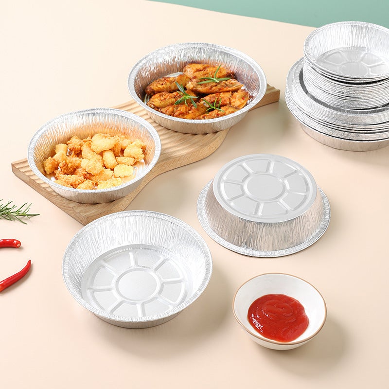 Air Fryer Special Tin Paper Tray Box For Baking Oven Tin Foil Paper Bowl Household Food Grade Aluminum Foil Box Tin Paper Bowl - Image 3