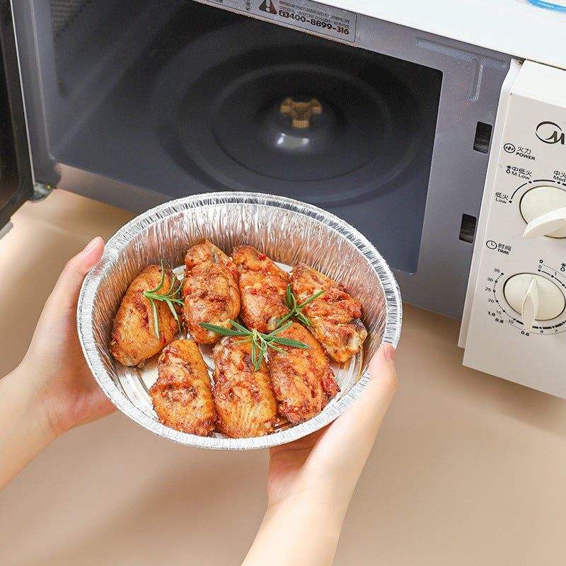 Air Fryer Special Tin Paper Tray Box For Baking Oven Tin Foil Paper Bowl Household Food Grade Aluminum Foil Box Tin Paper Bowl - Image 5