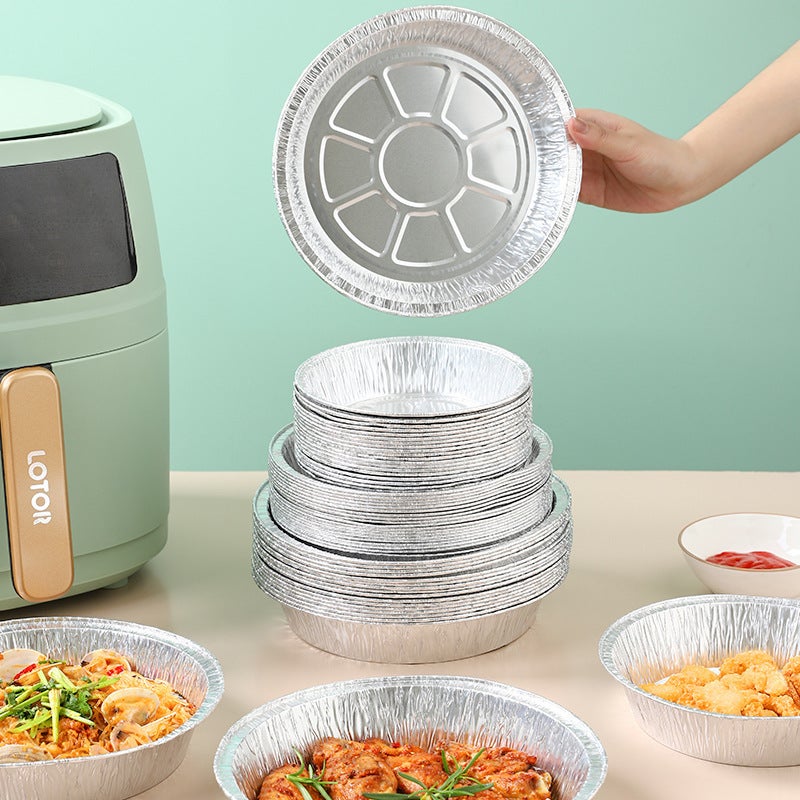 Air Fryer Special Tin Paper Tray Box For Baking Oven Tin Foil Paper Bowl Household Food Grade Aluminum Foil Box Tin Paper Bowl - Image 4