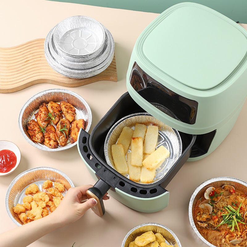 Air Fryer Special Tin Paper Tray Box For Baking Oven Tin Foil Paper Bowl Household Food Grade Aluminum Foil Box Tin Paper Bowl - Image 2