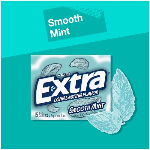 EXTRA Gum Smooth Mint Gum Sugar Free Chewing Gum Individually Wrapped Mint Gum Bulk Pack 15 Stick Pack of 10 - Image 5