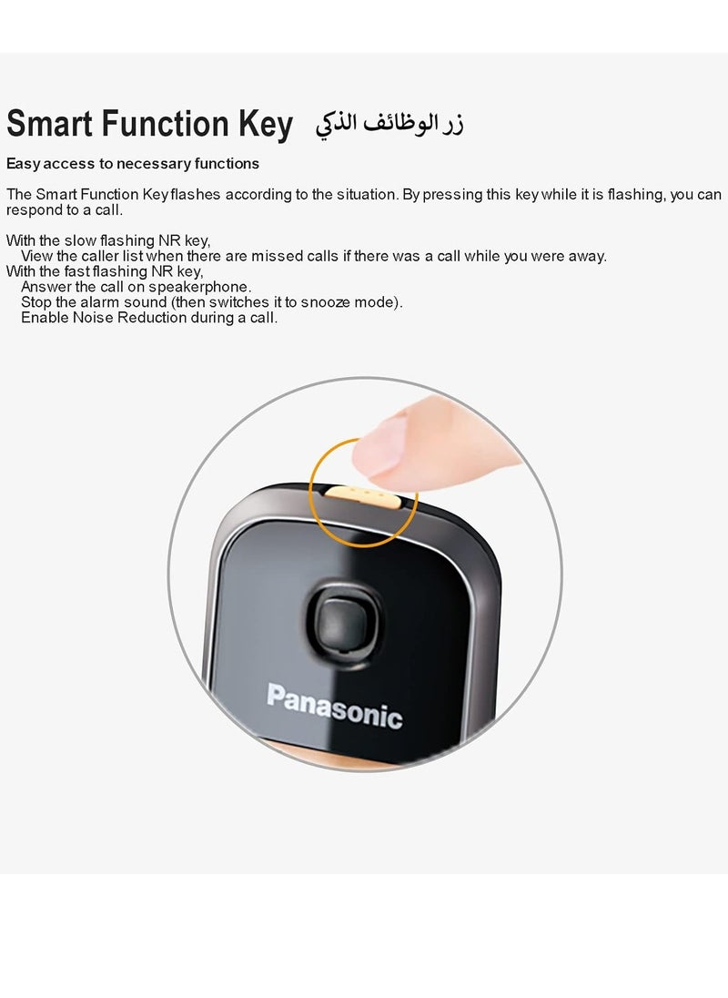 Panasonic - Panasonic Expandable Cordless Phone System with Amber Backlit Display 2 Handsets KX-TG6712 - Image 1