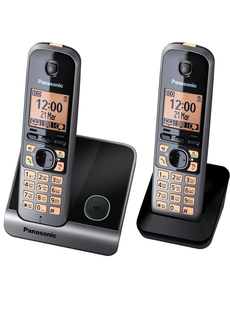 Panasonic Expandable Cordless Phone System with Amber Backlit Display 2 Handsets KX-TG6712 - pzsku/Z6B6A1AA9BDC1A5EA4879Z/45/_/1722372801/37cdedbb-92f6-43e1-bb21-30f2e8c794b5