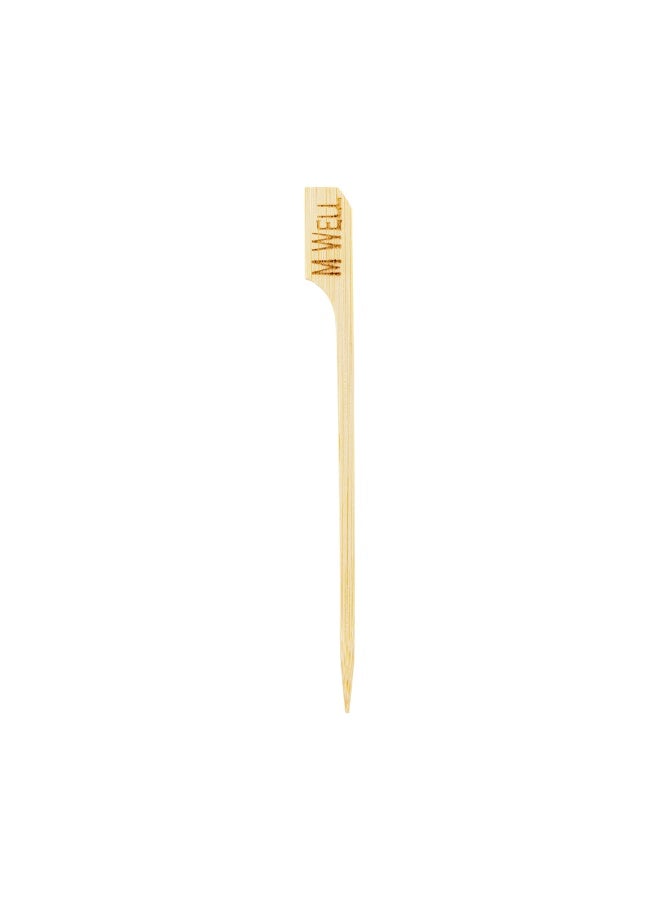 Restaurantware RW Smart 4 Inch Medium Well Markers, 1000 Disposable Meat Marker Sticks - With Medium Well Embossing, Paddle Design, Bamboo Steak Markers, For Barbeques, Parties, Or Buffets  - Image 1