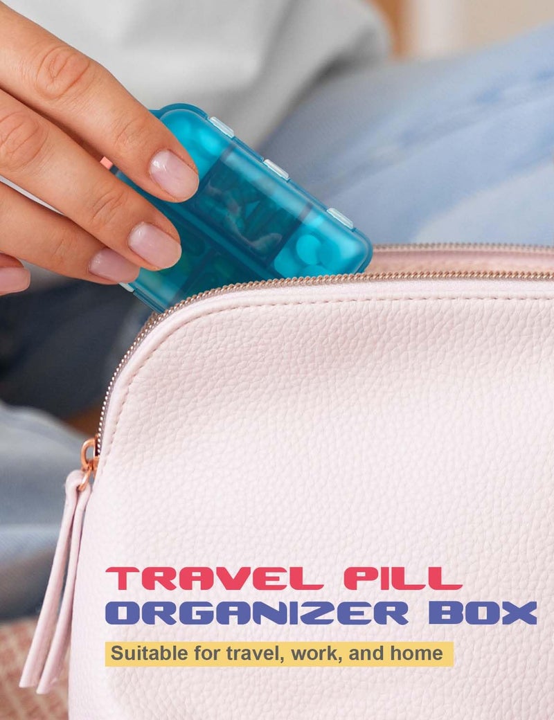 CAPHONT 3 Pcs DIY Travel Pill Organizer with Labels Pocket Pharmacy, 3 Pill Box & 420 Medicine Labels, Portable Travel Essentials Mini Pill Container 7 Day Pill Case Storage Vitamin Fish Oil (Set B) - Image 4