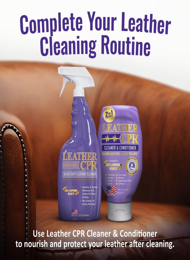 Leather CPR Heavy Duty Leather Cleaner 22oz - Car Interior Cleaner For Heavy Dirt & Grime, Heavily Soiled Furniture Leather Cleaner For Couch, Car Seat,Purses, Shoes, Boots, & More - Image 4