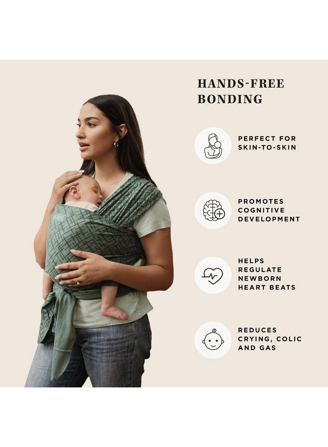موبي لف حاملة الطفل | كلاسيك | حاملة لفافة الأطفال لحديثي الولادة والرضع | 1 لفافة أطفال | اذهب إلى هدية الطفل | يحافظ على سلامة الطفل وأمانه | قابل للتعديل لجميع أنواع الجسم | حفر الزيتون - Image 5