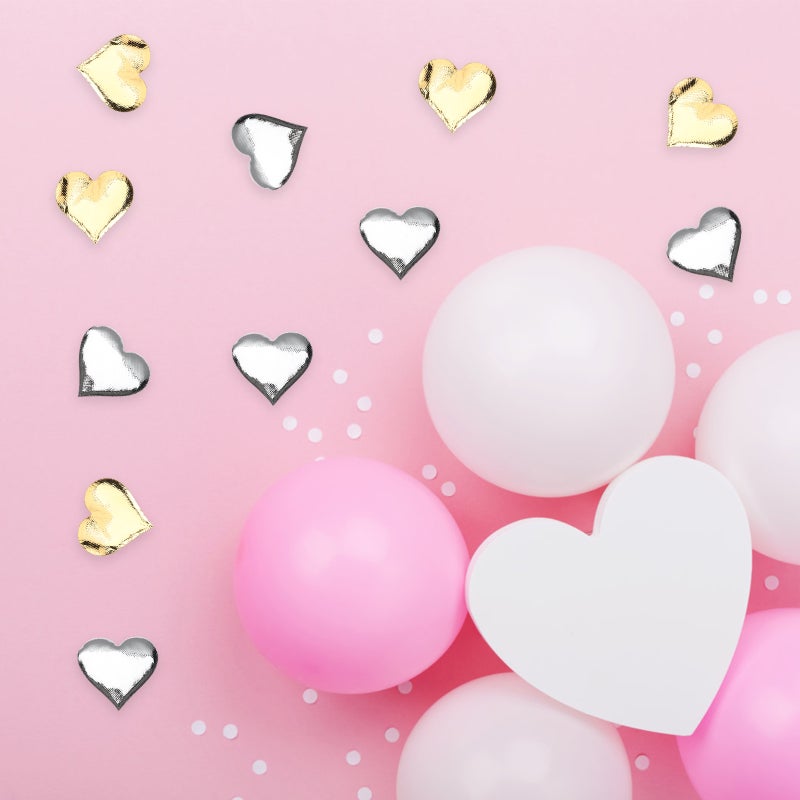 2 Packs of Heart Shape Confetti Valentine Wedding Anniversary Heart Confetti Table Scatter Decoration - Image 1