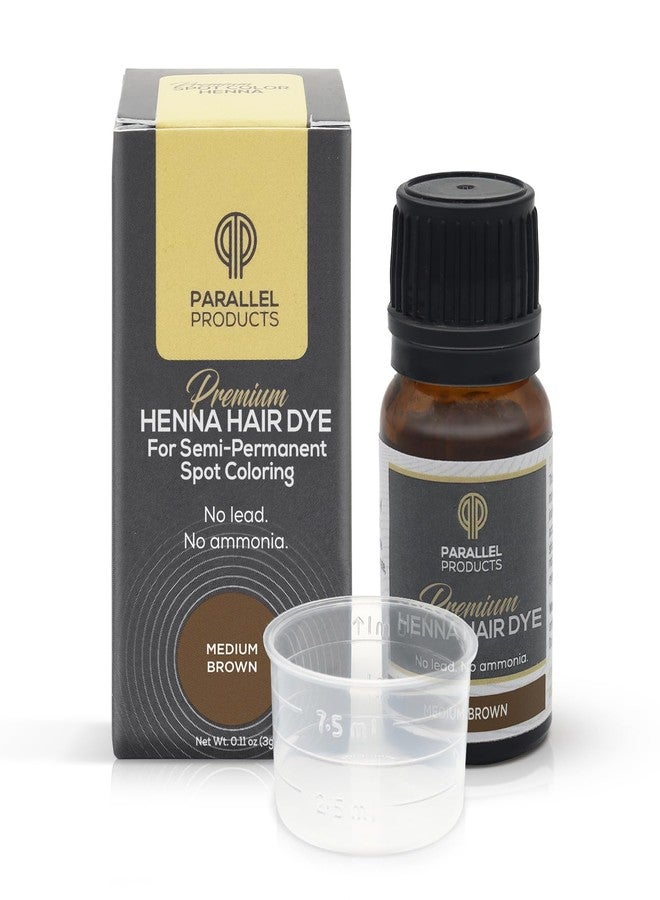Parallel Products Spot Color Henna Kit - Henna Hair Dye - 3 grams - Tint for Professional Spot Coloring - With Mixing Dish - Covers Grey Hair - Root Touch Up (Medium Brown) - Image 1