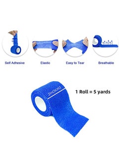 KASTWAVE Athletic Elastic Cohesive Bandage for Sports, Injuries, Treatments, and Recovery, First Aid Tape Vet Wrap for Cat, Dog  - Image 2
