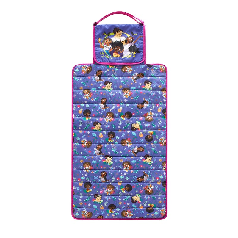 Idea Nuova Disney Encanto Portable Travel Slumber Cushioned Play Mat with Built in Pillow, 46"x26", Ages3+ - Image 1