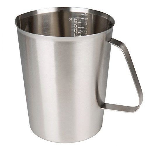 GRSPEHS Measuring Cup, Stainless Steel Measuring Cups (64OZ/2 Liter- 8 Cup), Heavy-Duty Frothing Pitcher, Milk Frothing Pitcher Milk Frother Cup with Marking with Handle for Espresso Machines, Latte Art - Image 1