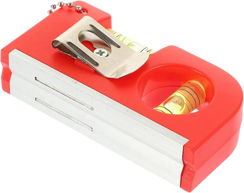 Red Fluorescent Bubble Ruler Line Level Tool for Bricklaying Tiling Flooring Construction - Image 2