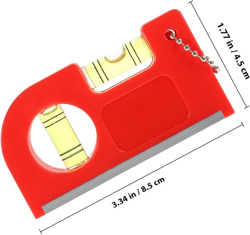 Red Fluorescent Bubble Ruler Line Level Tool for Bricklaying Tiling Flooring Construction - Image 3
