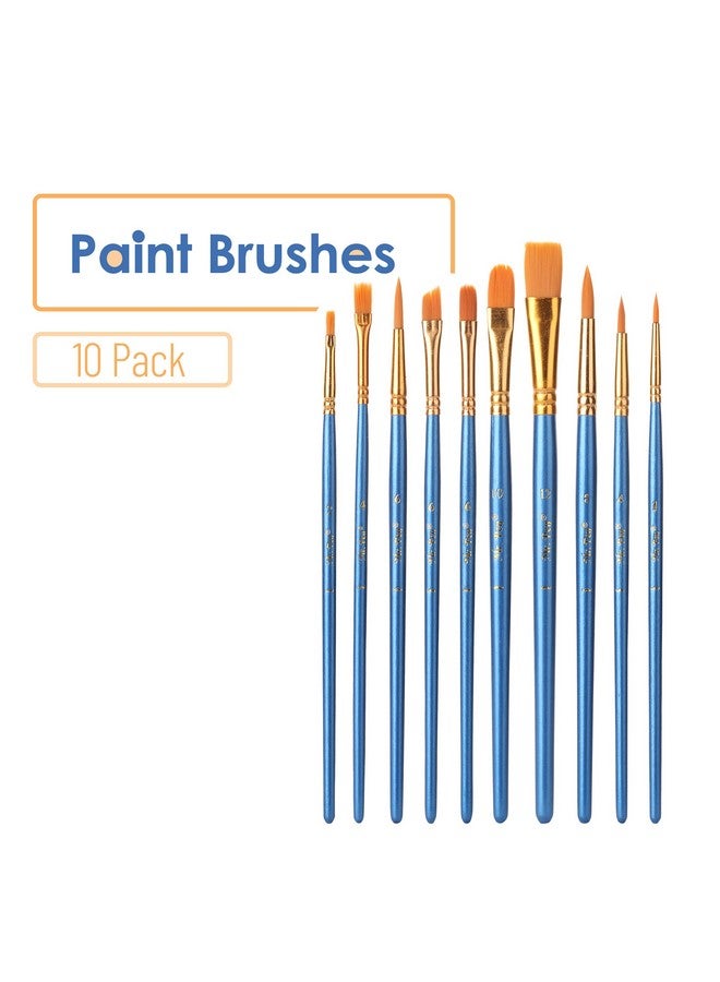 Mr. Pen Paint Brushes 10Pc Paint Brushes For Acrylic Painting Art Brushes Drawing And Art Supplies Paint Brush Acrylic Paint Brushes Paint Brushes For Kids Paint Brush Set Watercolor Brushes - Image 2