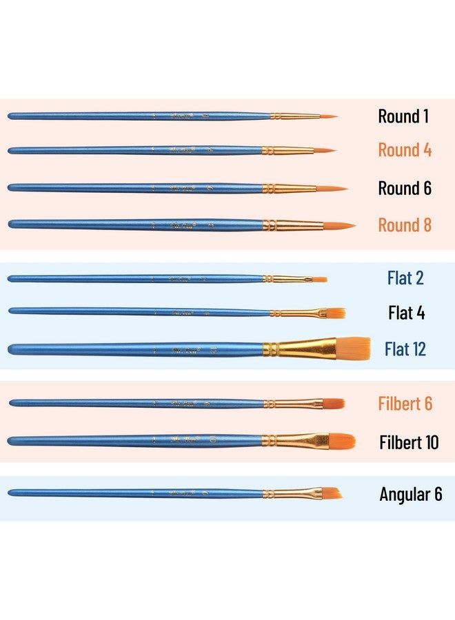 Mr. Pen Paint Brushes 10Pc Paint Brushes For Acrylic Painting Art Brushes Drawing And Art Supplies Paint Brush Acrylic Paint Brushes Paint Brushes For Kids Paint Brush Set Watercolor Brushes - Image 3