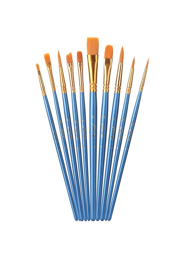 Mr. Pen Paint Brushes 10Pc Paint Brushes For Acrylic Painting Art Brushes Drawing And Art Supplies Paint Brush Acrylic Paint Brushes Paint Brushes For Kids Paint Brush Set Watercolor Brushes - Image 1