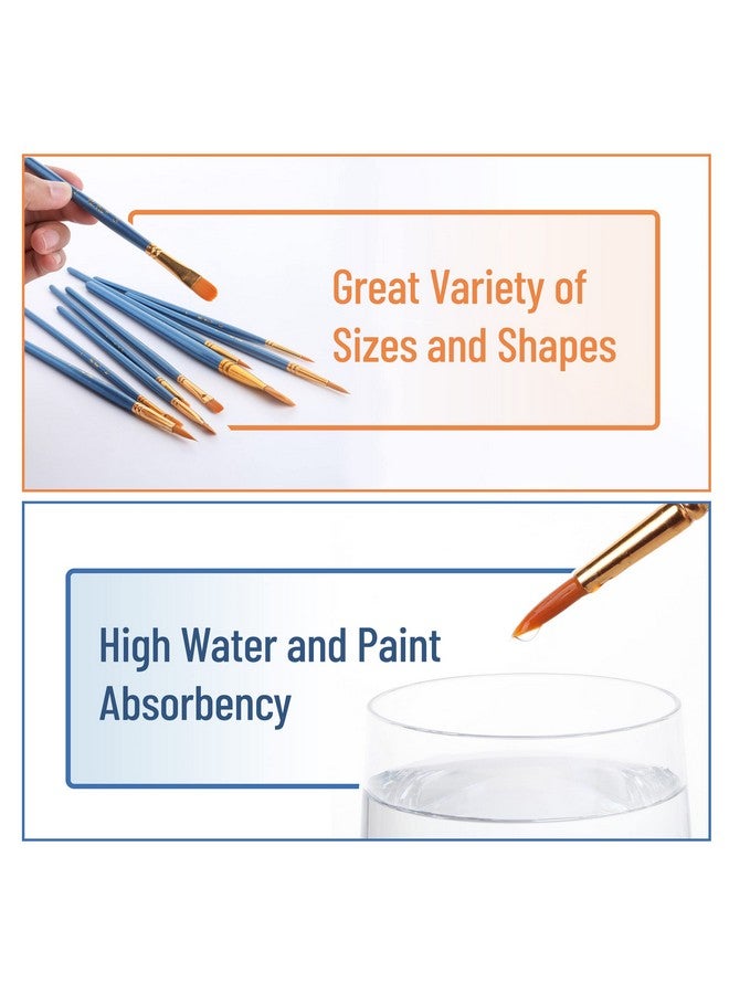 Mr. Pen Paint Brushes 10Pc Paint Brushes For Acrylic Painting Art Brushes Drawing And Art Supplies Paint Brush Acrylic Paint Brushes Paint Brushes For Kids Paint Brush Set Watercolor Brushes - Image 4