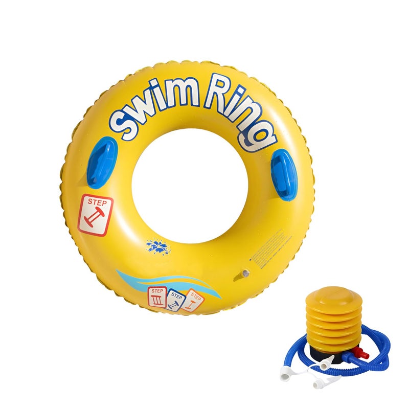 SOLDTRUE Kids Swimming Ring | Inflatable Safety Float for Children 7+ | Durable & Comfortable Pool Ring | Fun, Colorful Design for Summer Water Fun | Includes Heavy Duty Pump (90 cm., 1 Pcs.) - Image 1