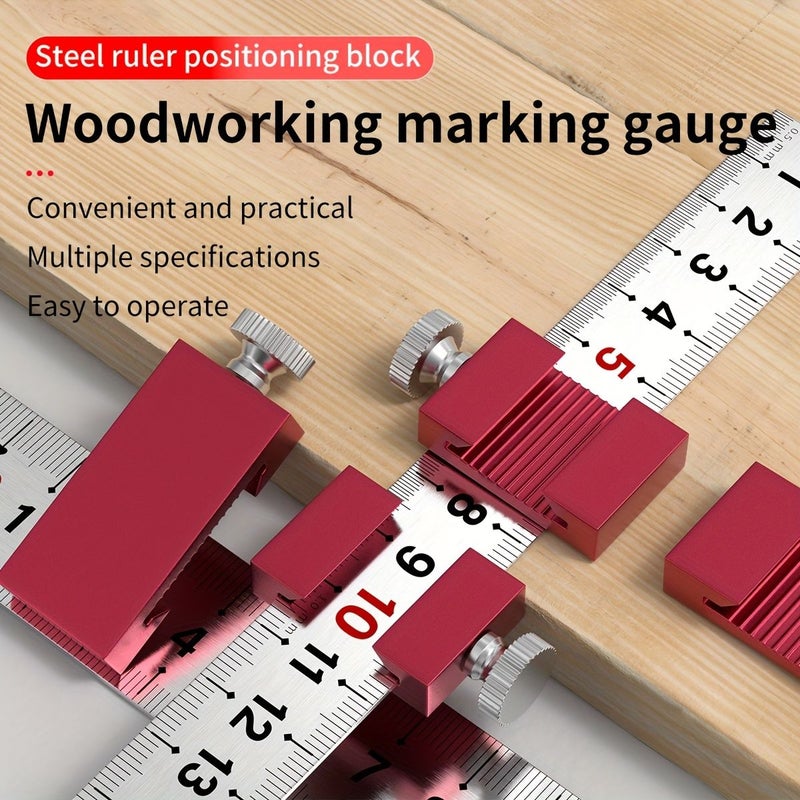 Precision Ruler Positioning Block 19.69inch Steel Ruler For Woodworking - Image 1