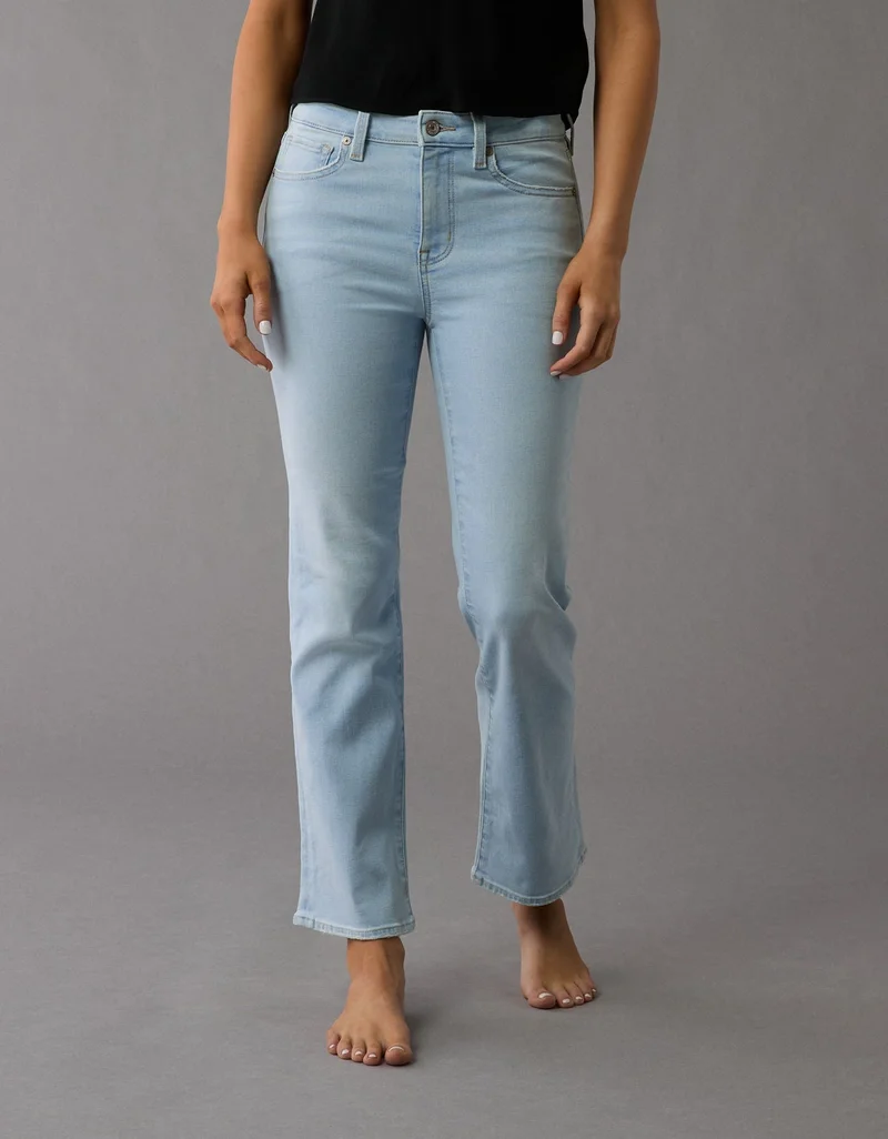 American Eagle AE Next Level High-Waisted Kick Bootcut Crop Jean