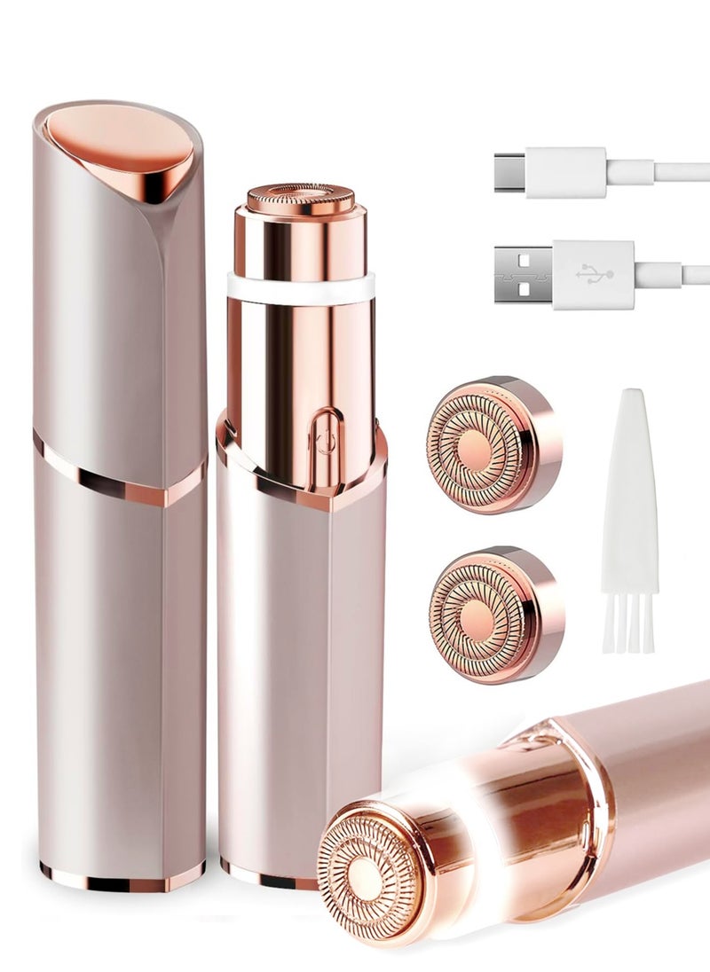 Kidoh Facial Hair Removal for Women, Portable Lady Hair Shaver, Electric Rechargeable Painless Bikini Remover for Face, Upper Lips, Peach Fuzz, Chin, Armpit, Fingers, Arms, Legs and Body  - Image 1