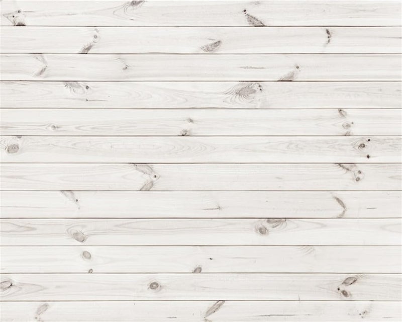 AOFOTO 10x8ft White Wood Photography Backdrop Rustic Wooden Board Plank Hardwood Background Wall Floor Still Life Shooting Decor Kids Baby Adult Portrait Photoshoot Props Birthday Party Supplies