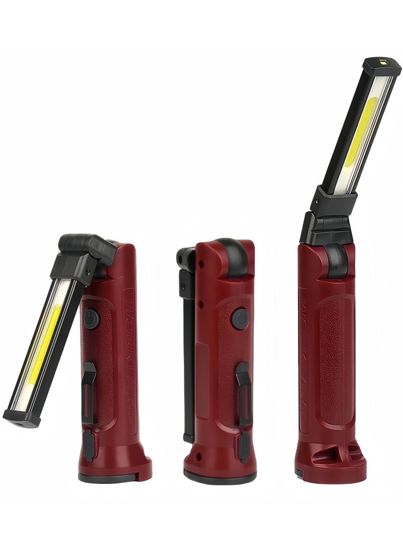 DRAVEN - GG - LED Work Light USB Rechargeable Waterproof and Hanging Hook Magnetic Base Versatile Usage Foldable Flashlight for Car Repairing Camping  Mechanic Light for Job Site Lighting Engines Repair Work - Image 1