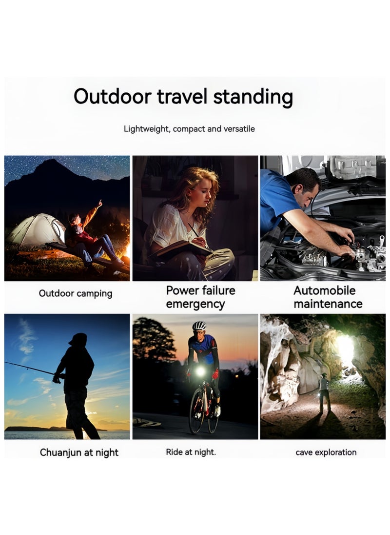 DRAVEN - GG - LED Work Light USB Rechargeable Waterproof and Hanging Hook Magnetic Base Versatile Usage Foldable Flashlight for Car Repairing Camping  Mechanic Light for Job Site Lighting Engines Repair Work - Image 1