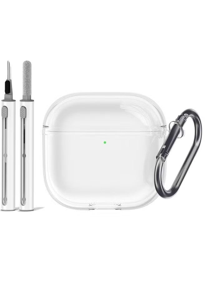 Soft Silicone Protective Case Cover for AirPods 4 with Cleaner Kit and Keychain - Image 1