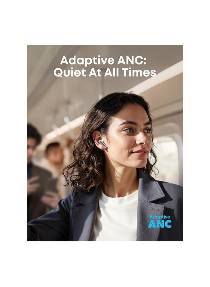 Soundcore P41i by Anker Adaptive Noise Cancelling Earbuds with Portable Phone Charger (Built-in USB-C Cable), 192-h Playtime, Immersive Sound, 6-Mic AI Calls, IPX5 Wireless Earbuds, Bluetooth 5.3 - White - Image 5