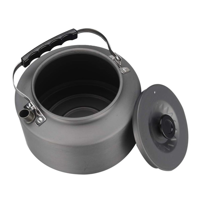 Bulin Camping Kettle, Large Portable Stovetop Tea Kettle Fast Heating Boiling Hot Water for Open Fire Lightweight Coffee Pot with Anti-Scald Handle & Carry Bag for Outdoor Hikingï¼ŒGrey-1.6L - Image 4