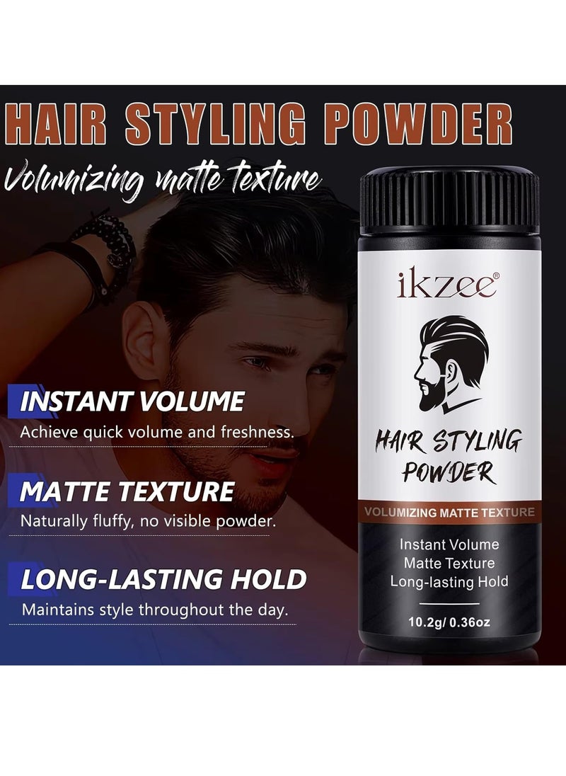 IKZEE - Hair Styling Powder Safe Gentle Easy Wash Oduor Free Natural Formula Hair Texturizing Powder Invisible Long Lasting Instant Volumizing Matte Texture Hair Styling Powder - Image 1