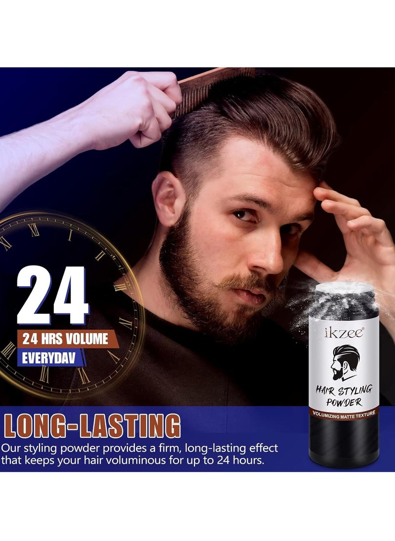 IKZEE - Hair Styling Powder Safe Gentle Easy Wash Oduor Free Natural Formula Hair Texturizing Powder Invisible Long Lasting Instant Volumizing Matte Texture Hair Styling Powder - Image 1