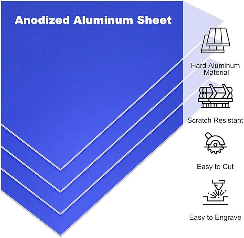 10Pcs Anodized Aluminum Sheet 7x5 Inches 0 8mm Thick Engraving Blanks For DIY - Image 3